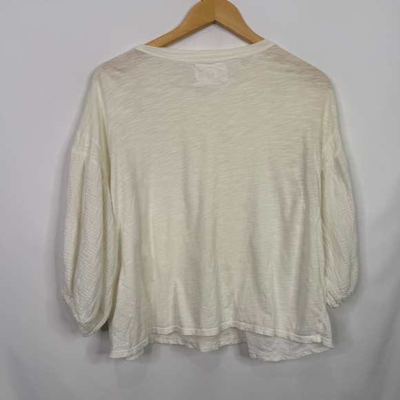 Anthropologie Velvet by Graham Margot Puffy Gauze Sleeve Top S - Picture 7 of 10